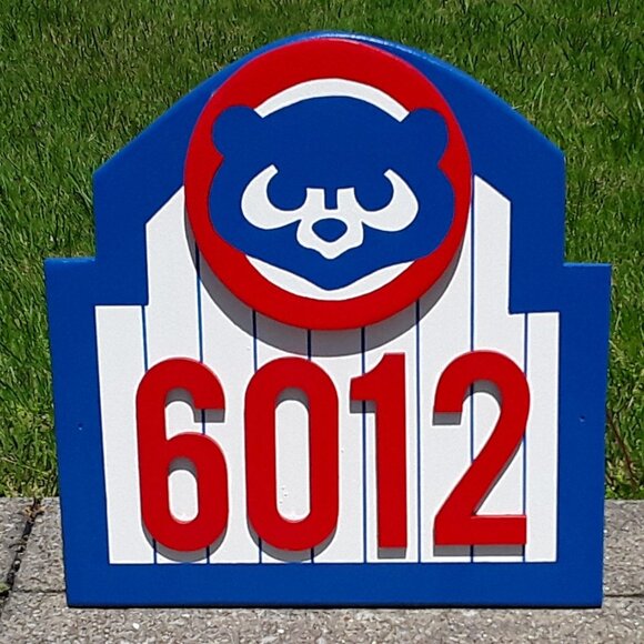 Chicago Cubs Address Sign for your home (with your address) New! FREE SHIPPING - Picture 7 of 8